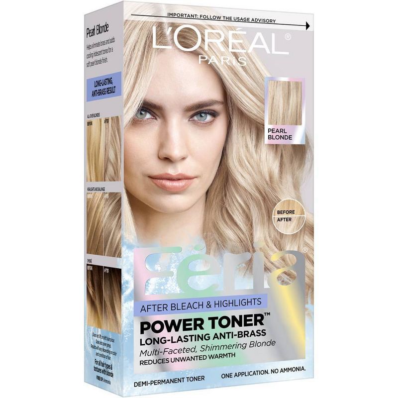 L'Oreal Paris Feria Power Toner Long Lasting Anti-Brass Toner - Pearl Blonde 9V - 1 fl oz