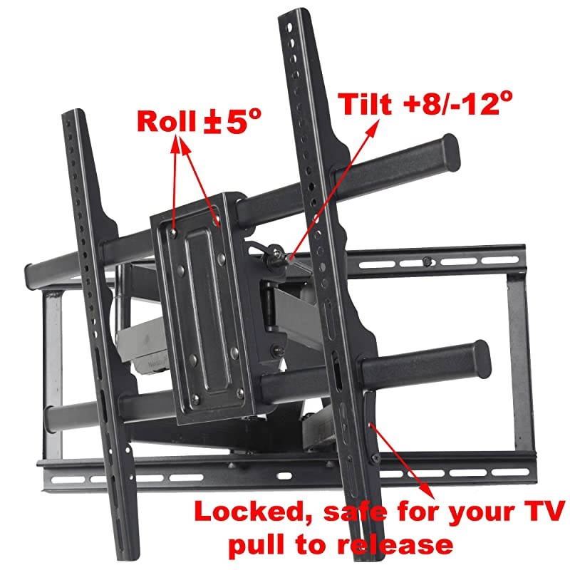 24 inch Extension Full Motion Swivel Articulating TV Wall Mount Bracket for Most 4090 LED LCD OLED Plasma Flat Screen TV with VESA 684x400600x400400x400200x200mm MW480B BCL