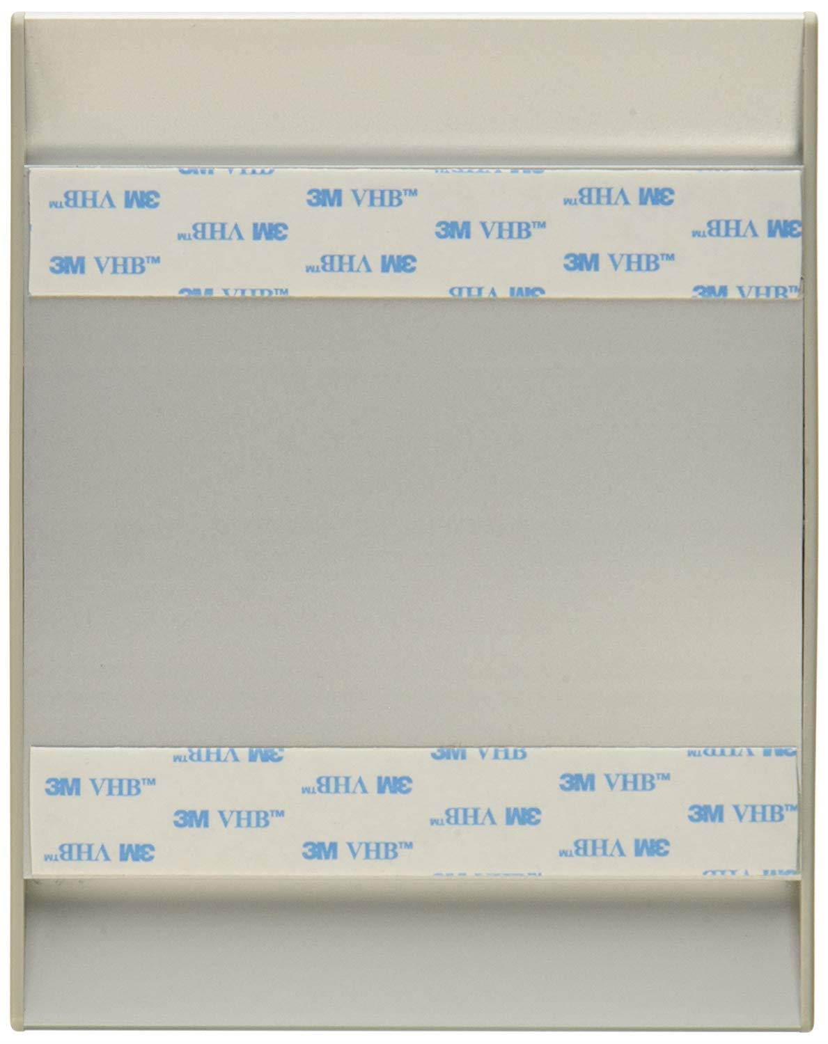 Displays2go Silver Curved Design Door Sign with Non-glare Lens For Displaying 6 x 7 1/2 Inches Graphics Vertical Or Horizontal Display, Sold In, Sets Of 5 (WCSSLV76)