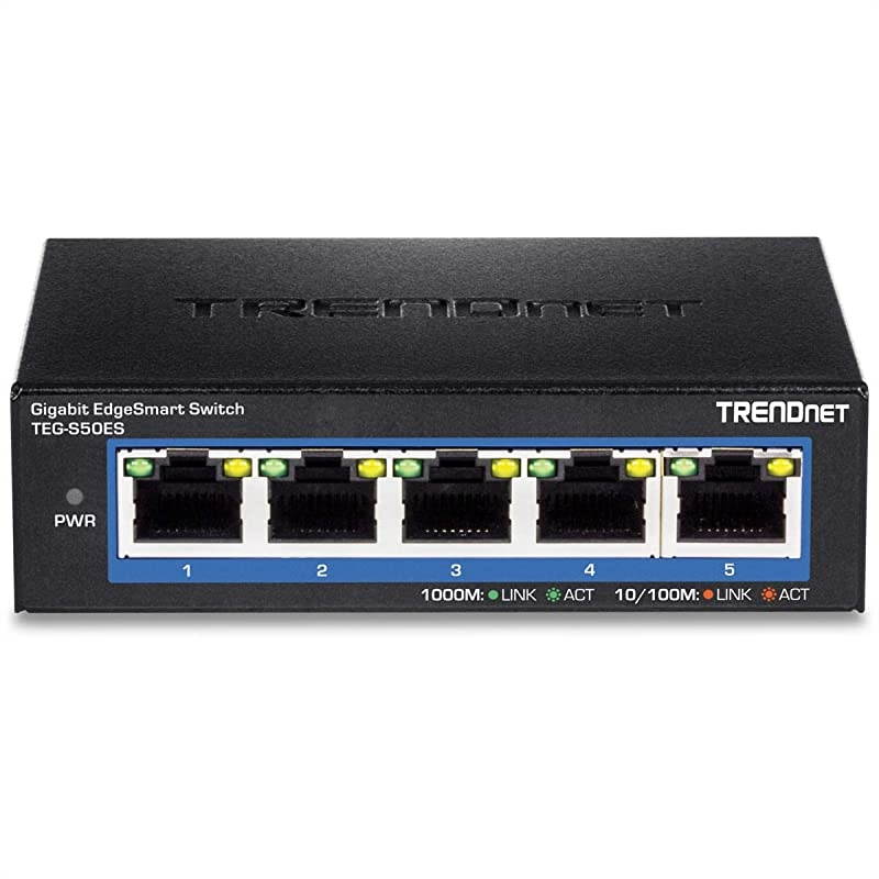 5Port Gigabit EdgeSmart Switch TEGS50ES 5 x Gigabit Ports 10Gbps Switch Capacity Ethernet Network Desktop Switch Managed Smart Gigabit Switch Metal Fanless Lifetime Protection
