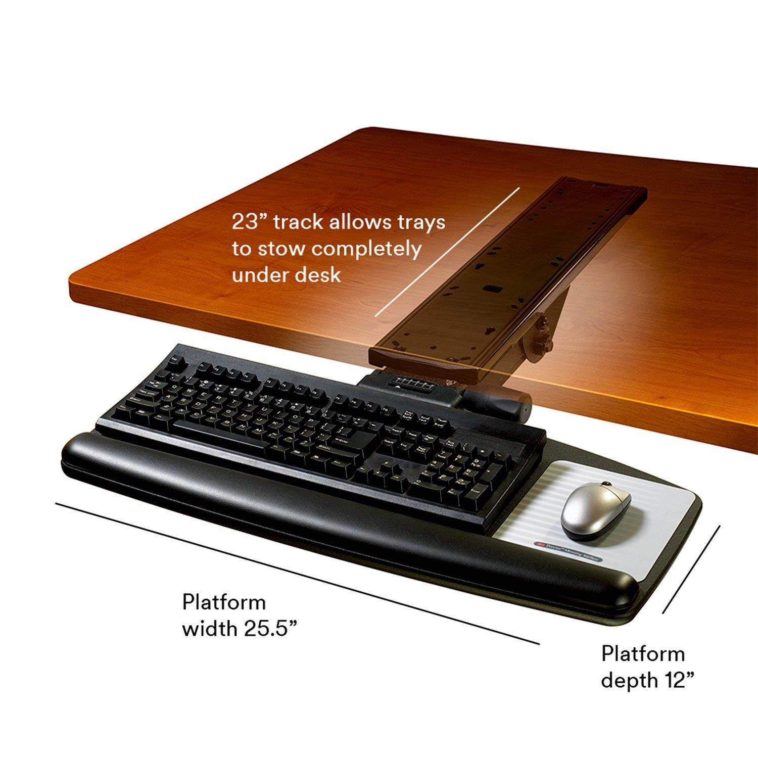 3M AKT170LE Adjustable Keyboard Tray