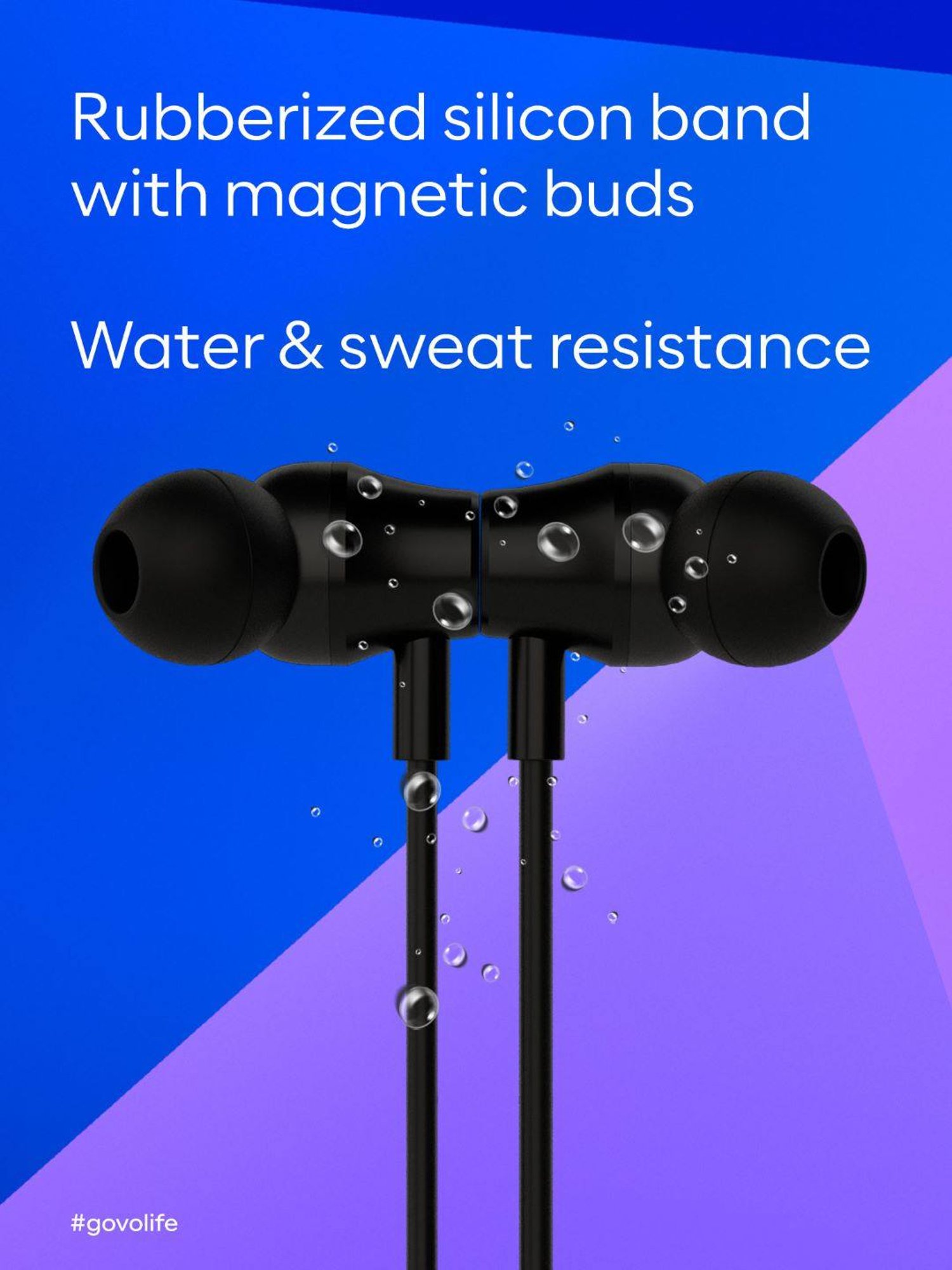 GOVO GOKIXX 620 in-Ear Wireless Neckband Earphone with HD Mic (Black)