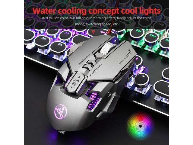 Mechanical Gaming Mouse with RGB LED Backlit. HYCARUS Keyboard and Mouse Converter Adapter for Nintendo Switch/PS4/Xbox One/PS3/ Xbox 360 - Grey