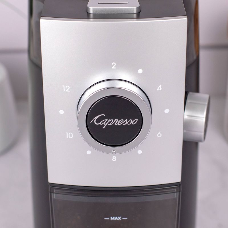 Capresso Coffee Disk Burr Grinder Grind Select – Black/Silver 597.04"