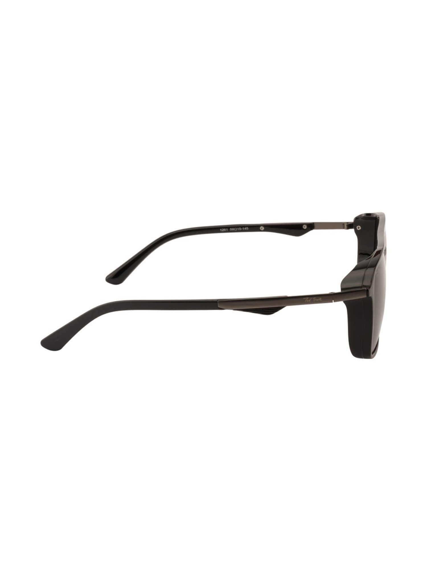 Ted Smith TS-1261S_GRY Black Polarized Aviator