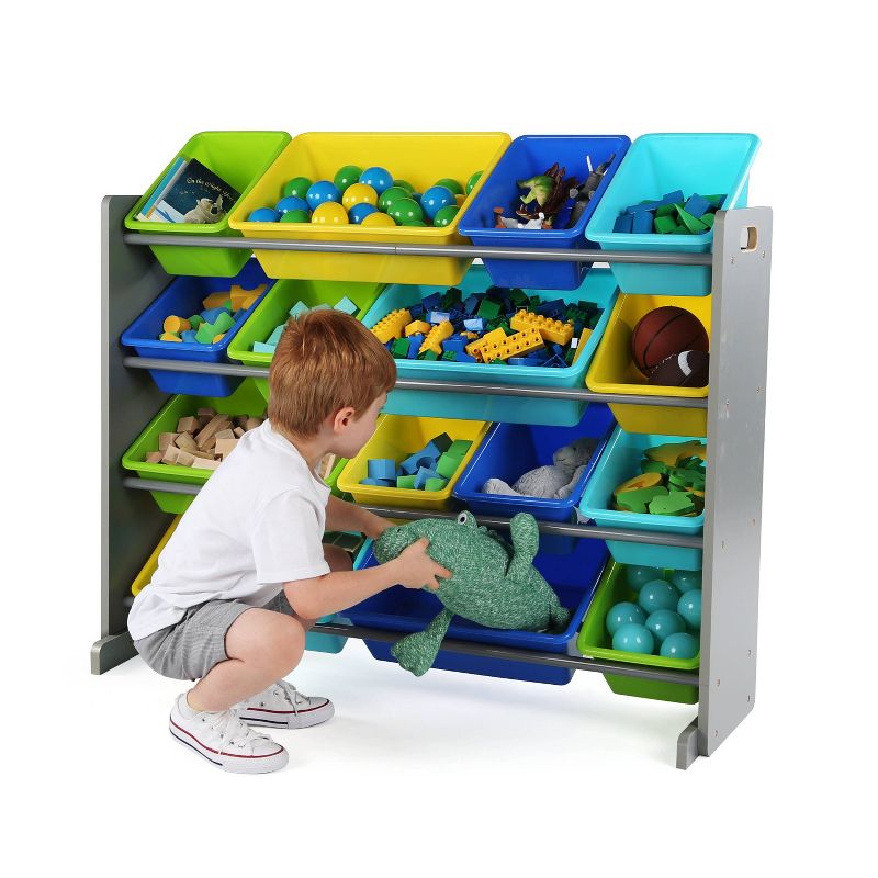 Kids' Super-Size Toy Organizer Elements Collection Gray - Humble Crew