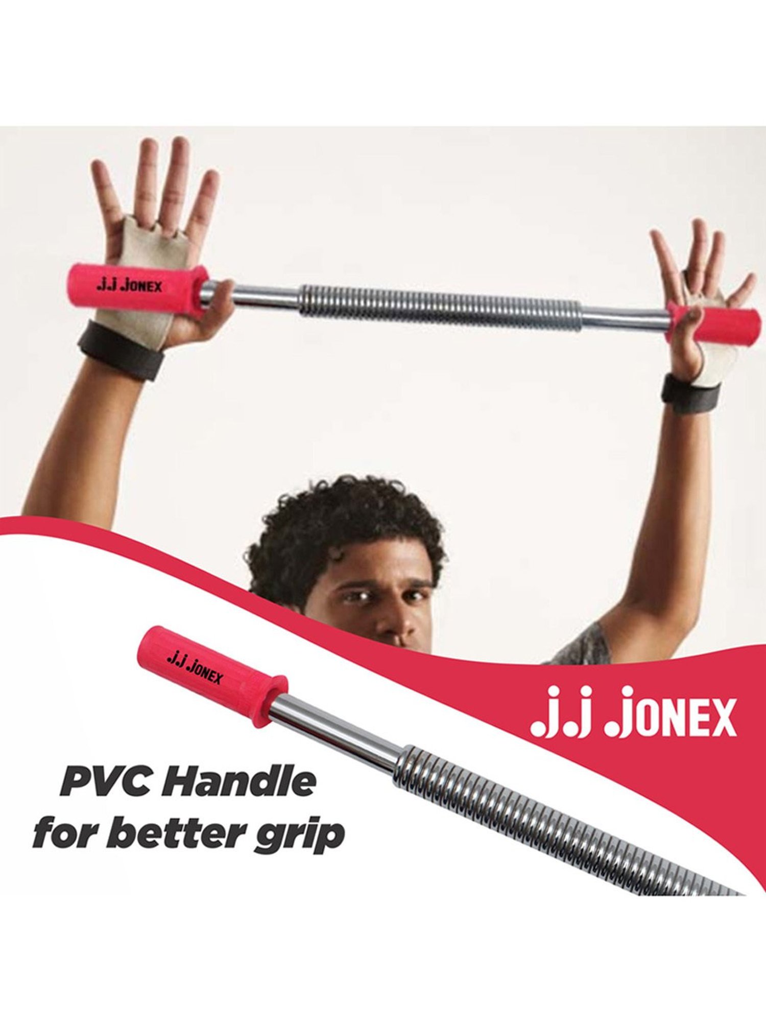 JJ Jonex Fitness Muscle King for Full Body Exercises & Home Gym with Free handling Cover (Red)