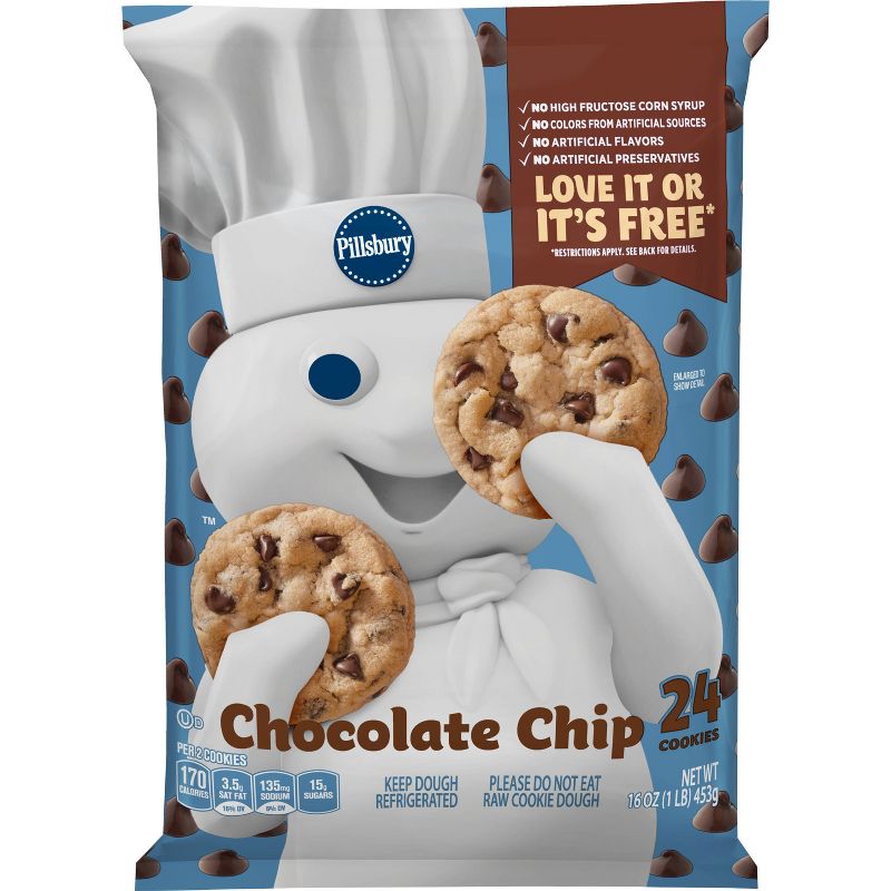 Pillsbury Chocolate Chip Cookie Dough - 16oz/24ct