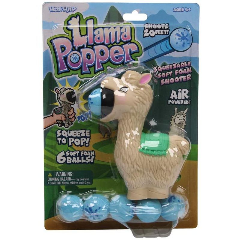 Hog Wild Llama Popper Toy, Shoots Foam Balls!