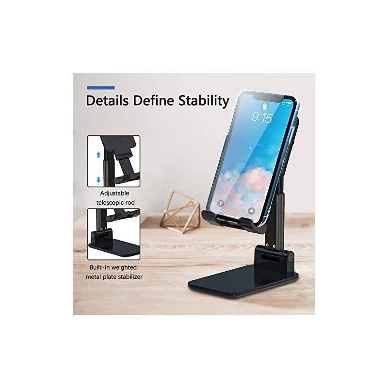 Charger 2 in 1 Charging Station iPhone Holder Cradle Dock for Desk Adjustable Cell Phone Charger Stand Compatible with 11ProMaxXXRXS Max8 Plus Samsung Galaxy S10S9S8