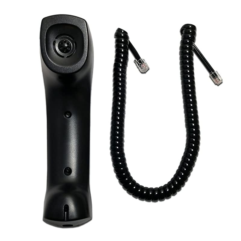 Replacement Handset with 9ft Curly Cord Compatible with Mitel 5300, 5304, 5312, 5320, 5320e, 5324, 5330, 5330e, 5340, 5340e, 5360 Series Phones