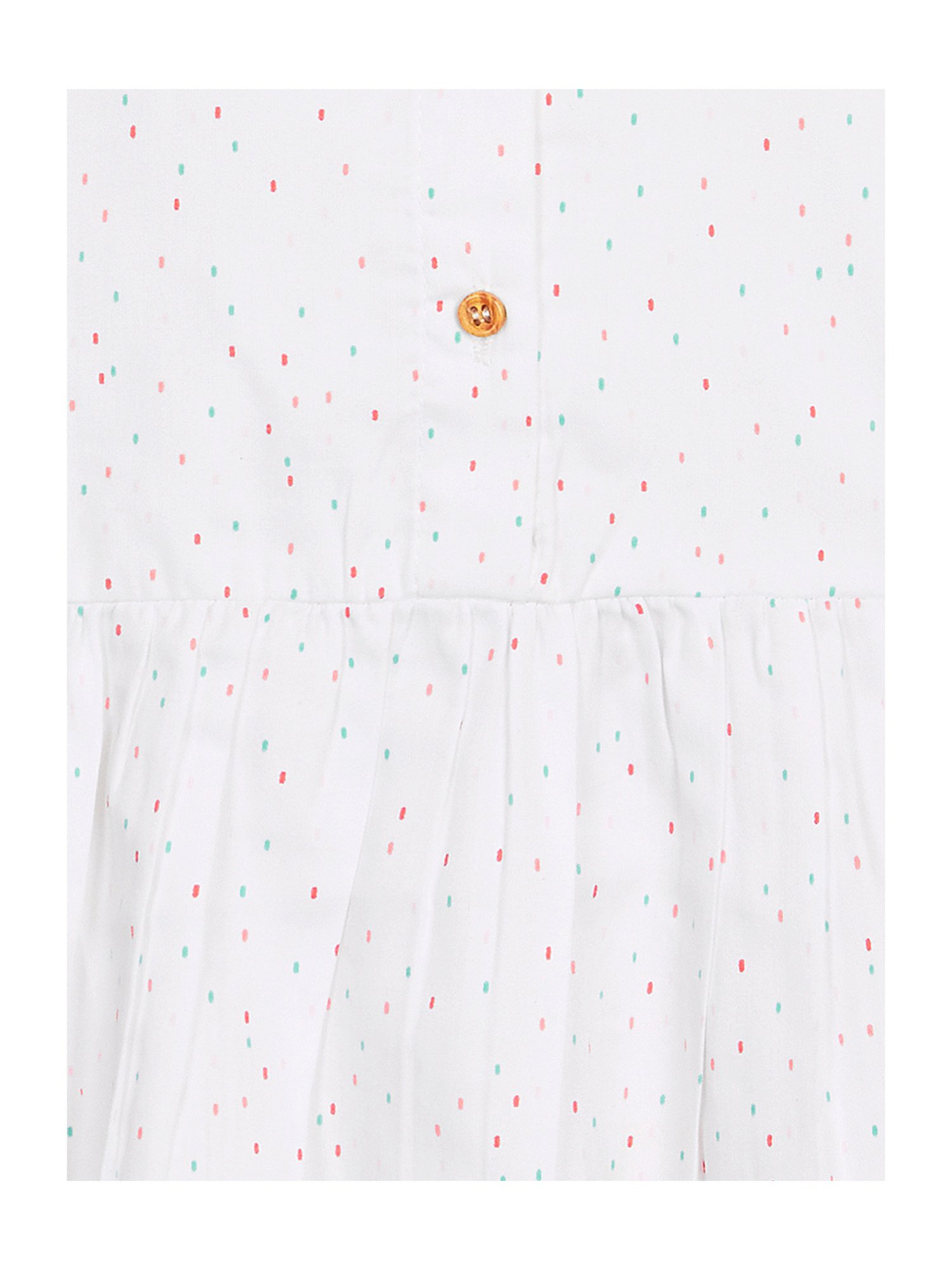 Budding Bees Kids White Printed Dress