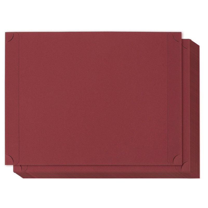 24-Pack Certificate Holder, Diploma Frame Single Sided for Letter Size Award, Red, 11.2" x 8.8"