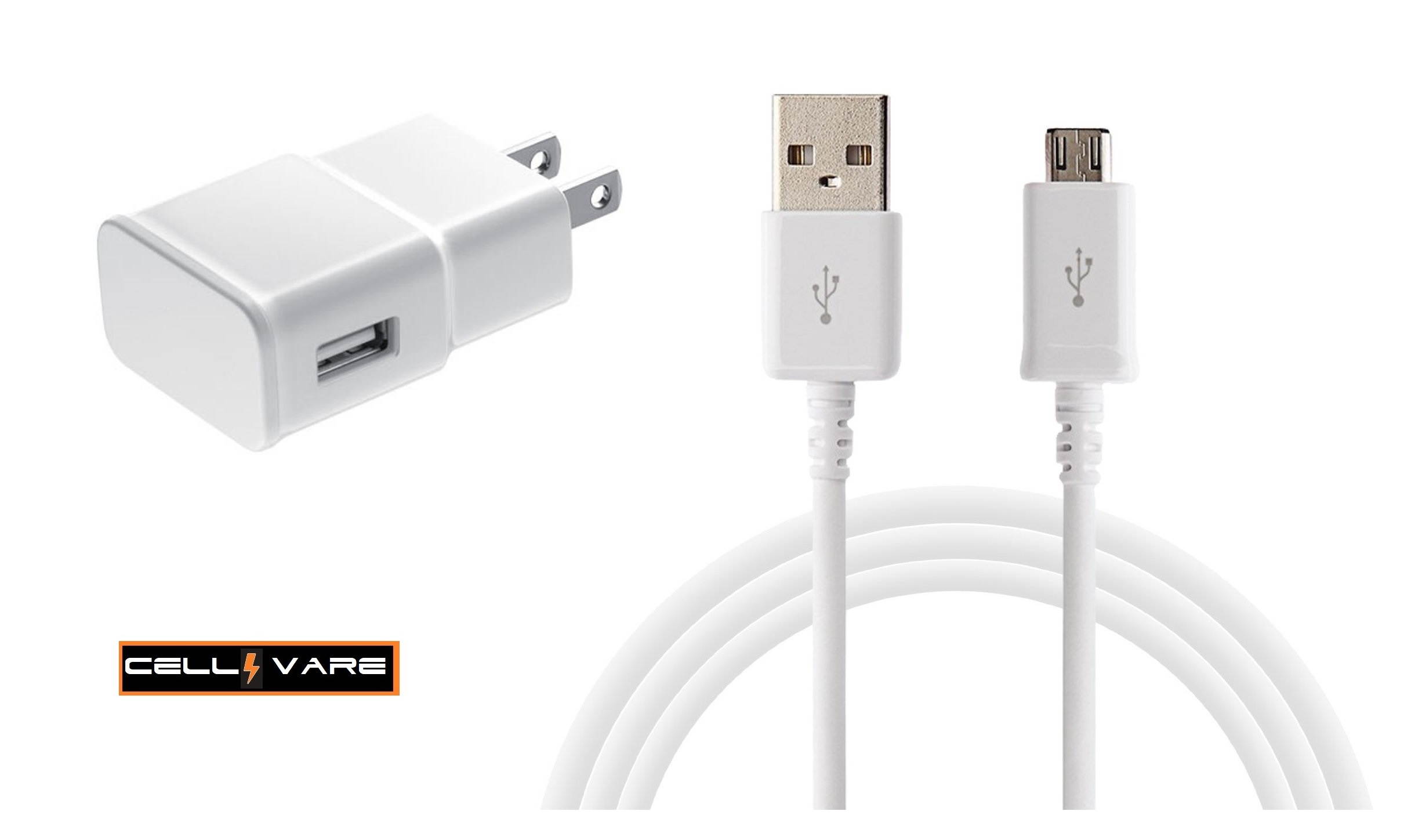 Quick Charge 3.0 Certified for LG G6, V20, G5, Quick Wall Adapter with USB C Cable - White