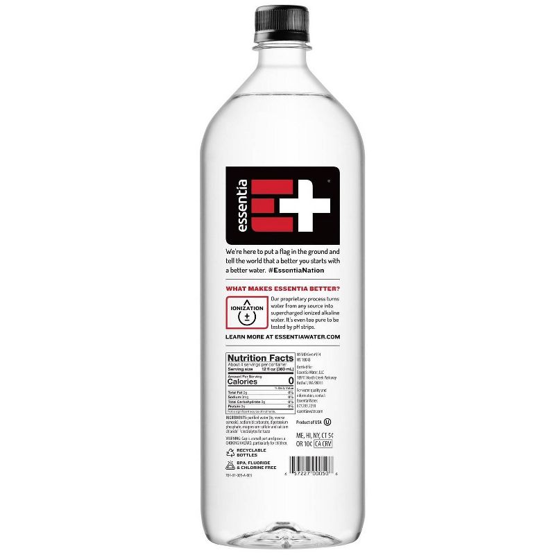 Essentia Water 9.5 pH or Higher Ionized Alkaline Water – 1.5 Liter Bottle