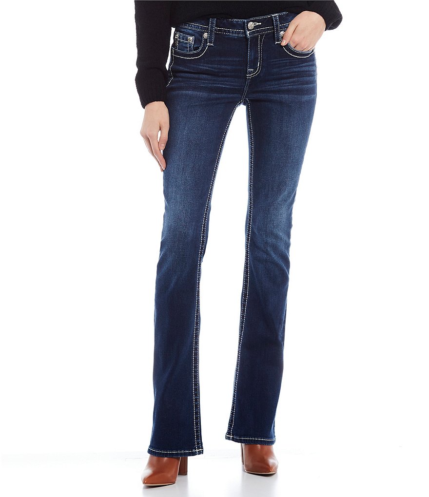 Miss Me Embroidered Pocket Bootcut Jeans