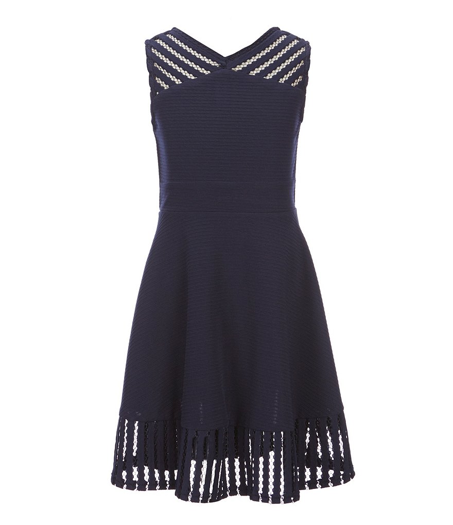 Rare Editions Big Girls 7-16 Tie-Dye Pleated Chiffon Maxi Dress