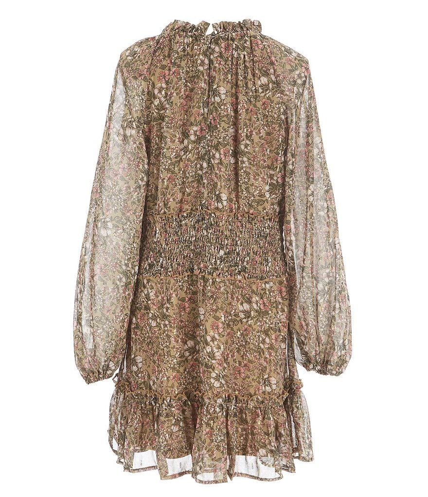 Rare Editions Big Girls 7-16 Tie-Dye Pleated Chiffon Maxi Dress