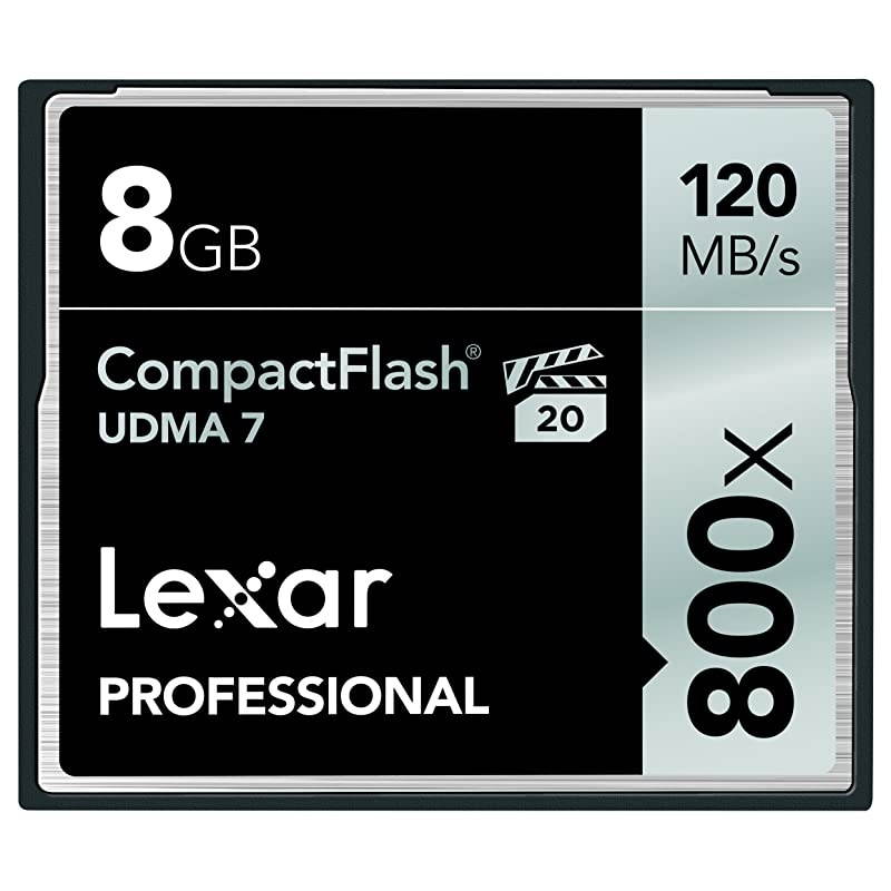 Professional 800x 8GB VPG20 CompactFlash Card Up to 120MBs Read wFree Image Rescue 5 Software LCF8GBCRBNA800