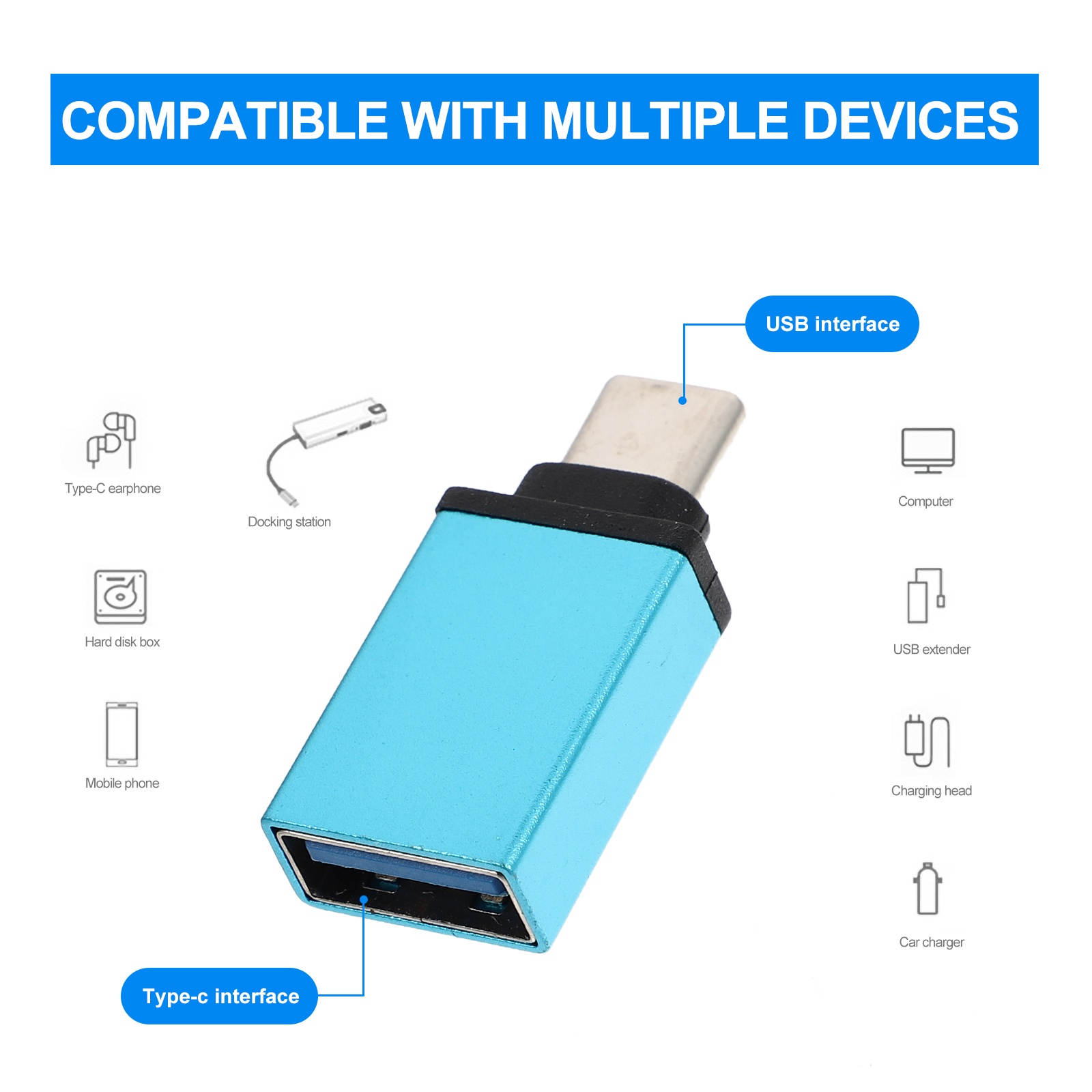 1Pc Professional Type C Laptop Docking Station Network Cable Converter for Office