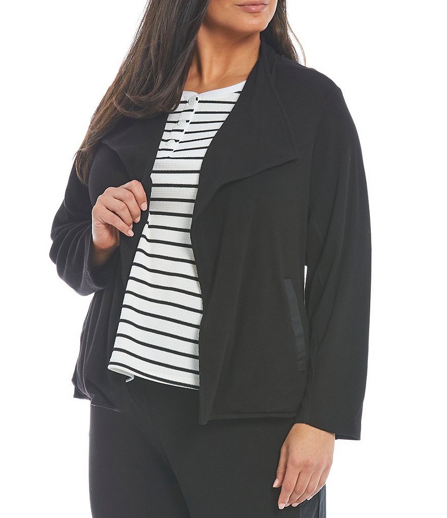 Bryn Walker Plus Size Pira Ponti Sleeveless Jewel Neck Oversized Tank