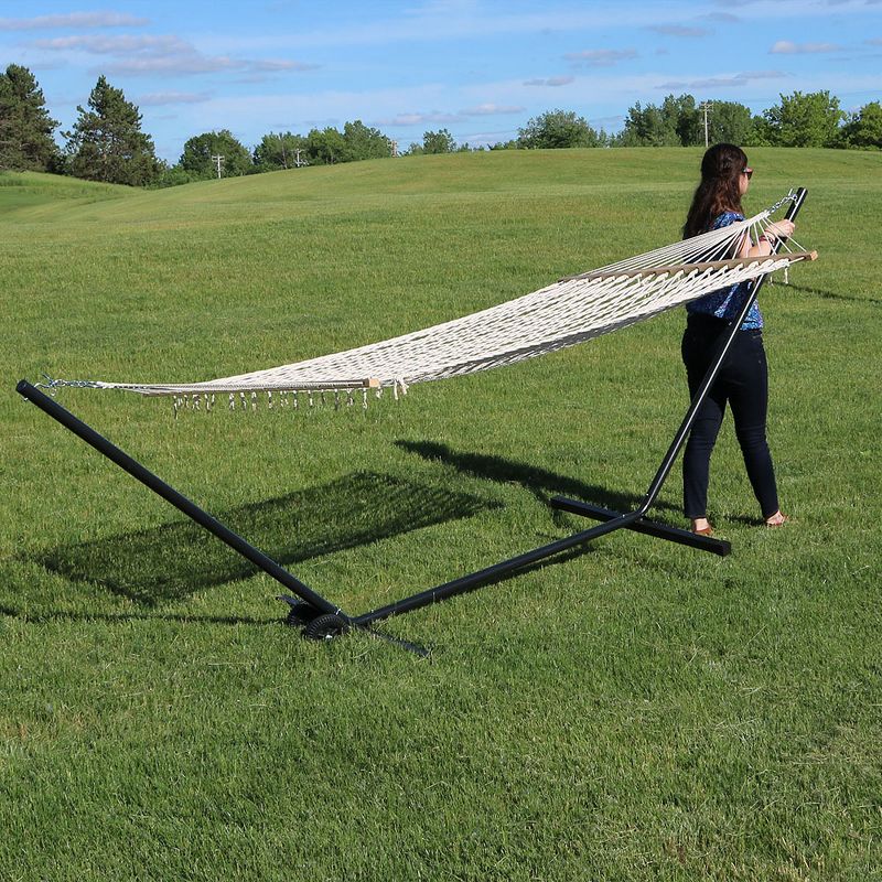 Sunnydaze Portable and Heavy-Duty Design Hammock Stand Mobile Wheel Kit with 6-Inch Diameter Wheels - Black