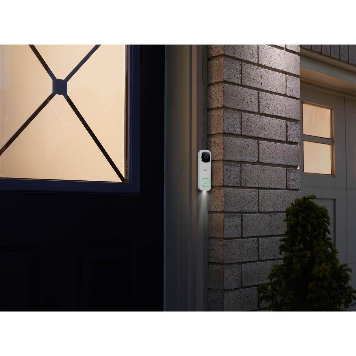 Lorex 2K QHD 2-Way Audio Wired Video Doorbell with Person Detection #B451AJD-E