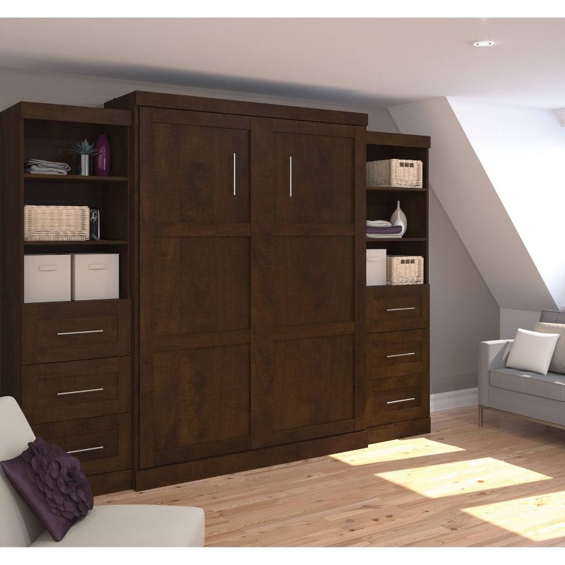 115" Queen Wall Bed Kit Chocolate - Bestar