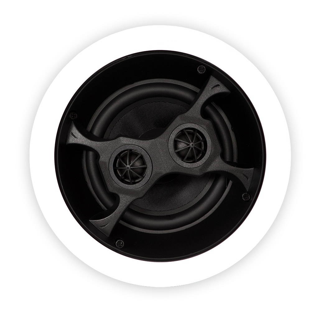 Theater Solutions TS650S Flush Mount Stereo Speakers with 6.5" Woofers 2 Pack