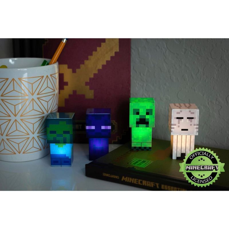 Robe Factory LLC Minecraft Mini Mob 4-Piece Figure Mood Light Set | Battery Operated