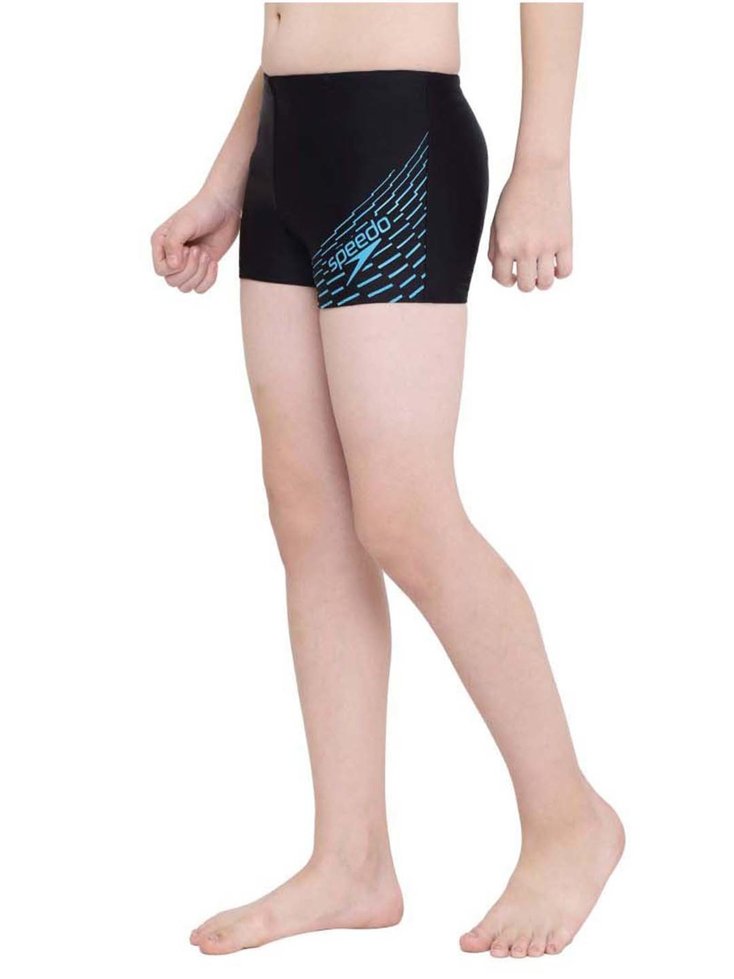 Speedo Kids Medley Black & Blue Printed Shorts