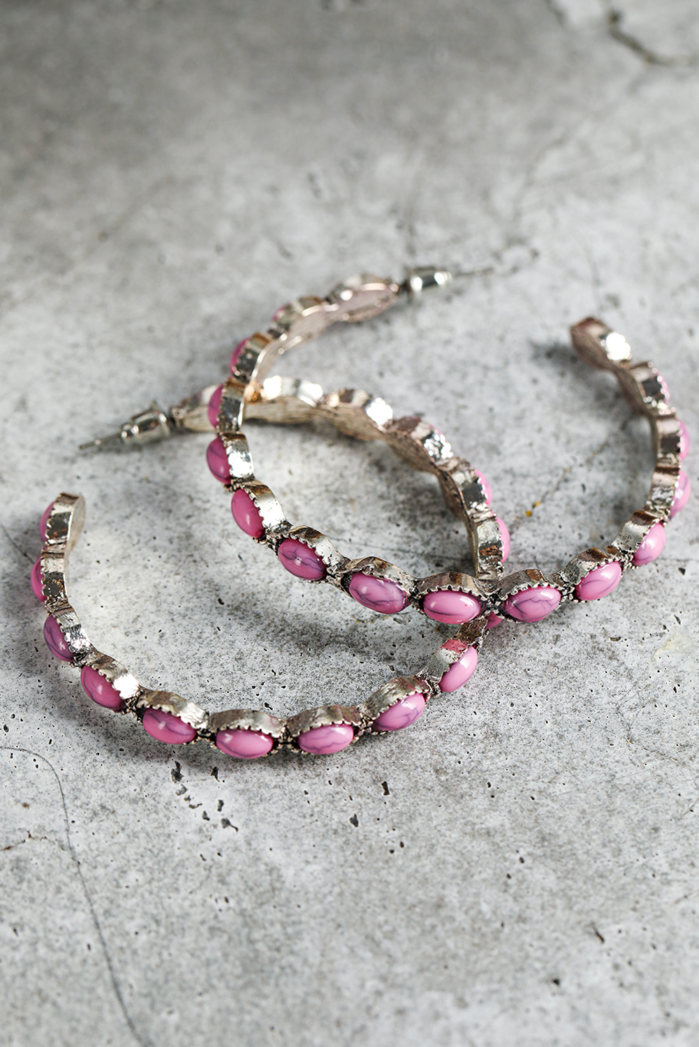 Gold Rhinestone Daisy Flowers Hoop Earrings