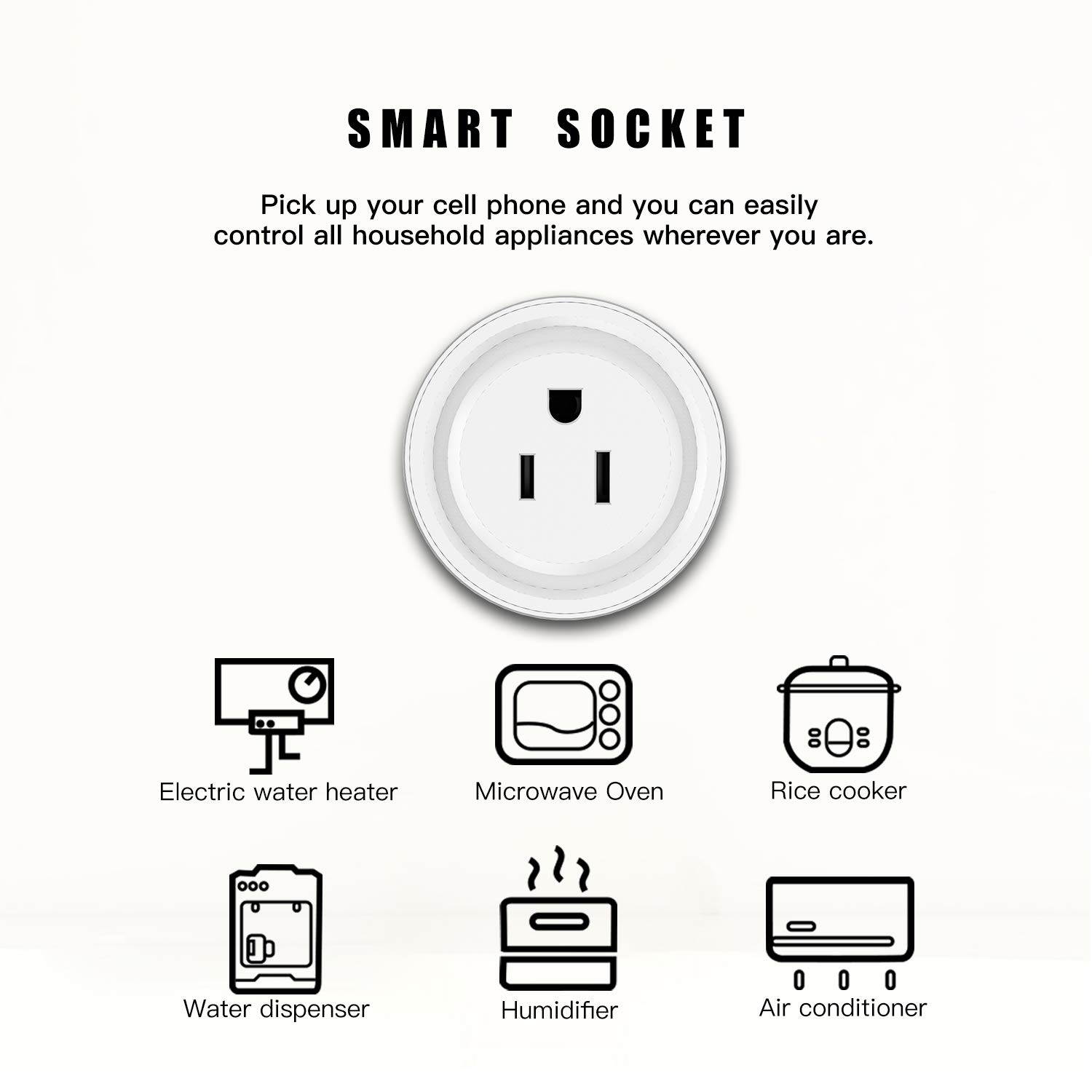 Smart Plug Compatible with Alexa Google Assistant Siri IFTTT, MagicLight WiFi App Control Timer Schedule Smart Outlet, No Hub Required, FCC Certified 1200W Smart WiFi Socket (4Pack)