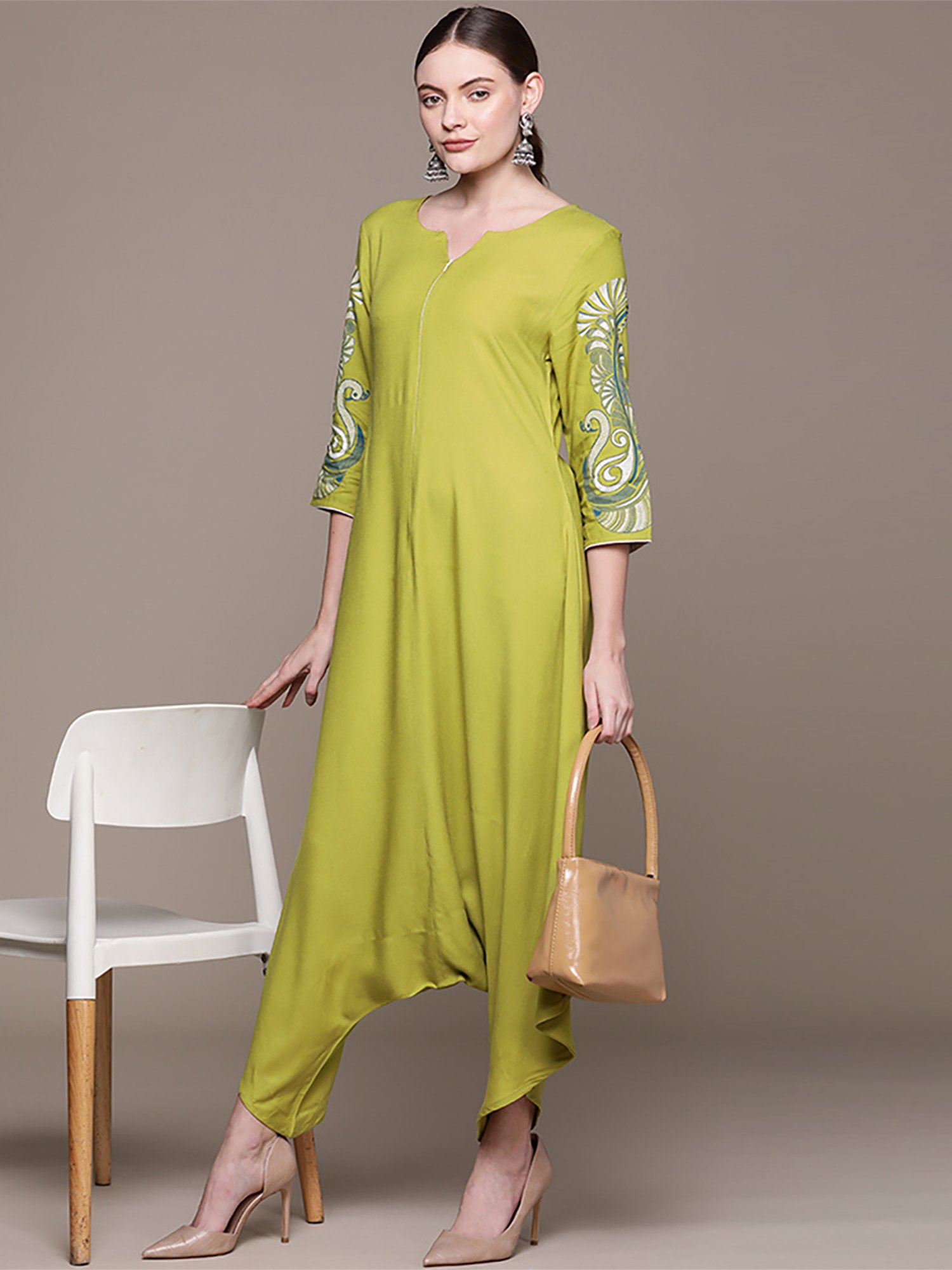 Ziyaa Green Regular Fit Jumpsuit