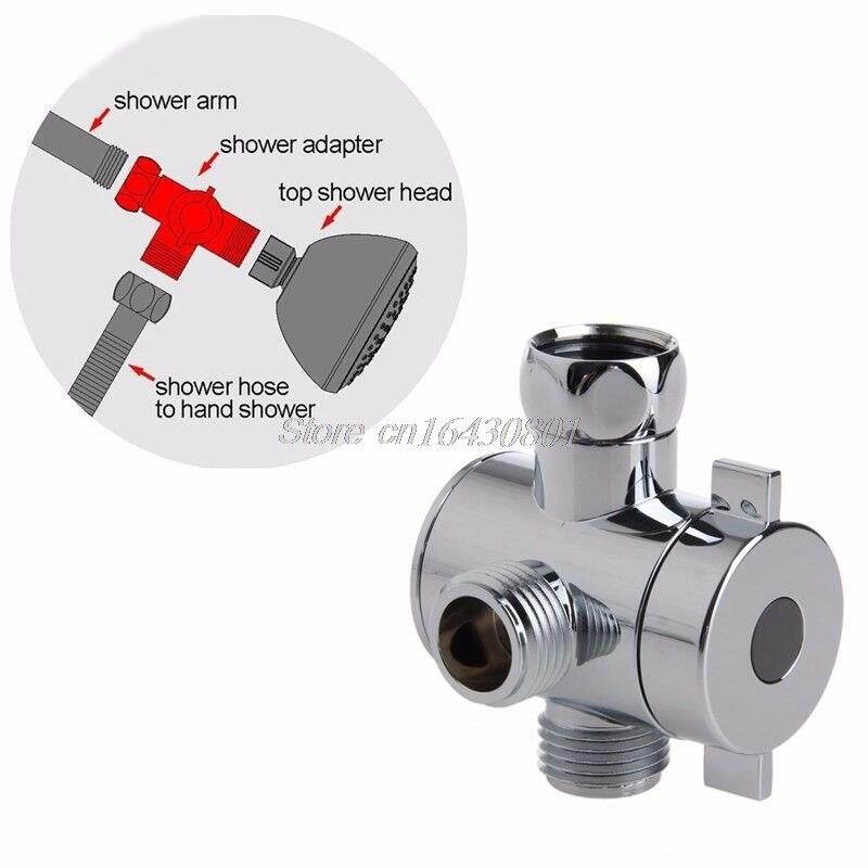 3 Way T-adapter Valve For Toilet Bidet Shower Head Diverter Valve 1/2 Inch  S08
