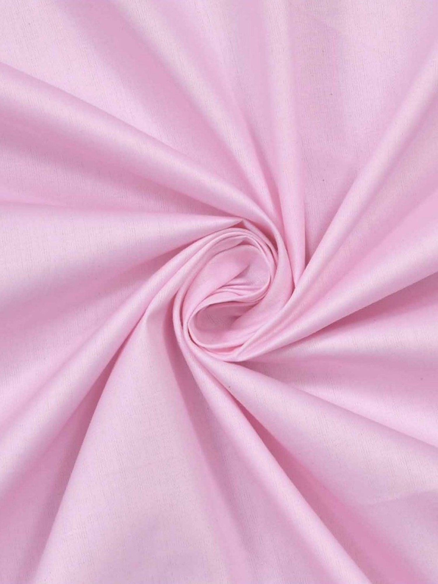Haus & Kinder Solid Pink 300 TC Cotton Bed Sheet with 1 Pillow Cover