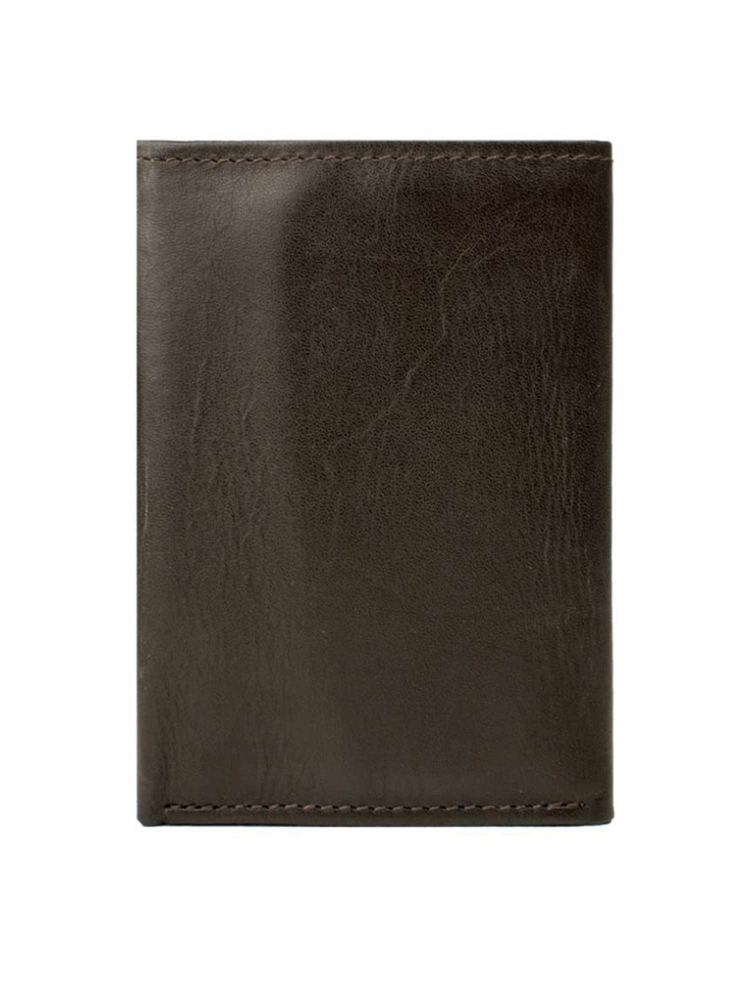 Hidesign Dark Brown Casual Leather Tri-Fold Wallet for Men