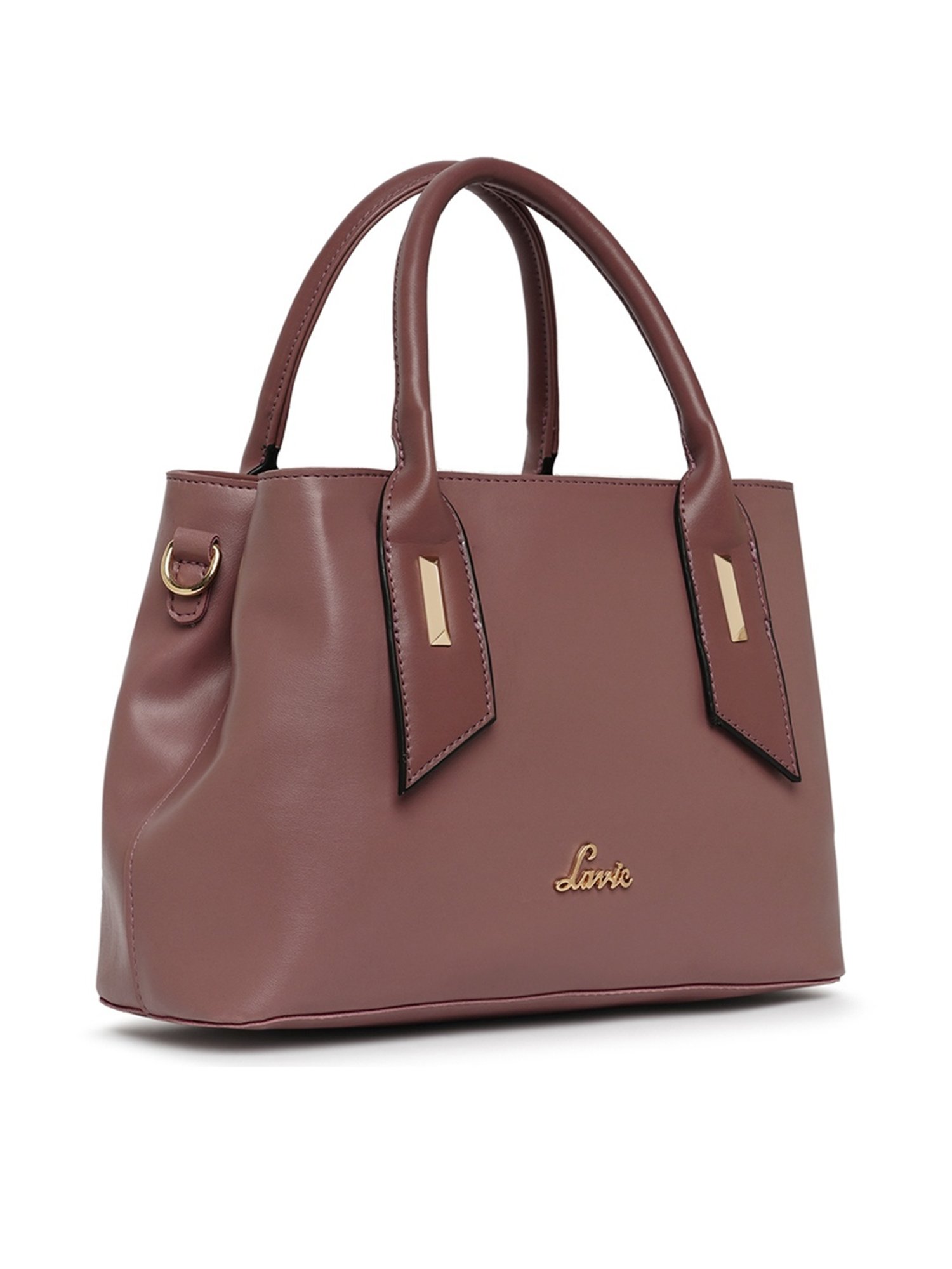 Lavie Wuru Pink Polyester Solid Handbag