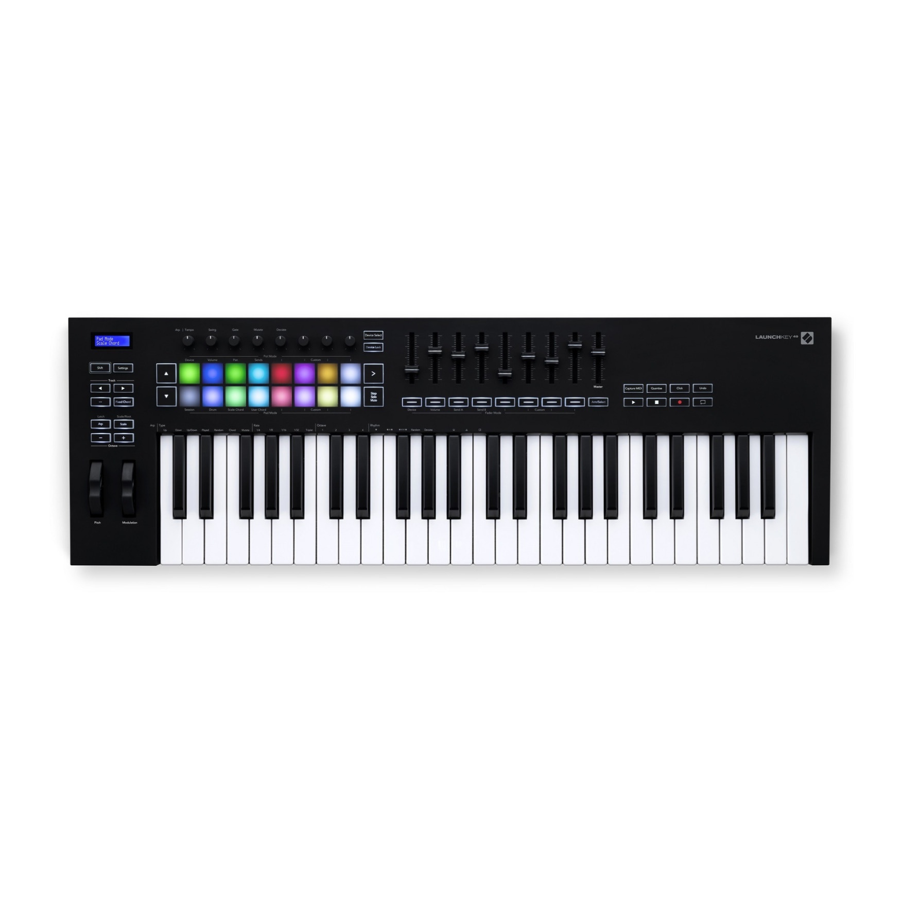 Novation Launchkey MK3 49-Key USB MIDI Controller Bundle with Headphones & Stand