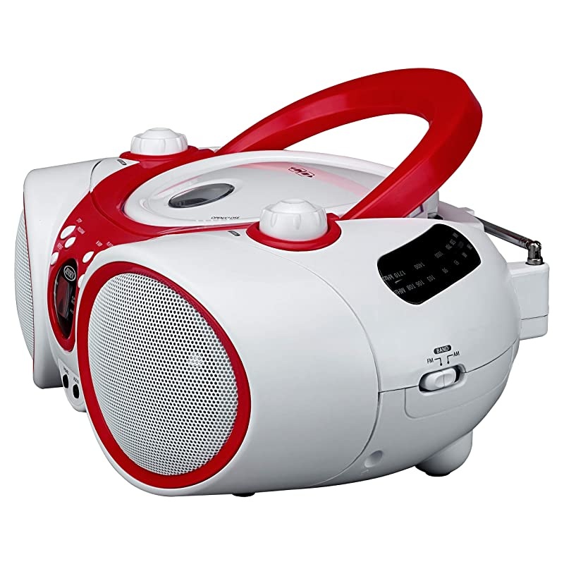 CD-490 Portable Sport Stereo CD Player with AM/FM Radio and Aux Line-in & Headphone Jack (Silver)