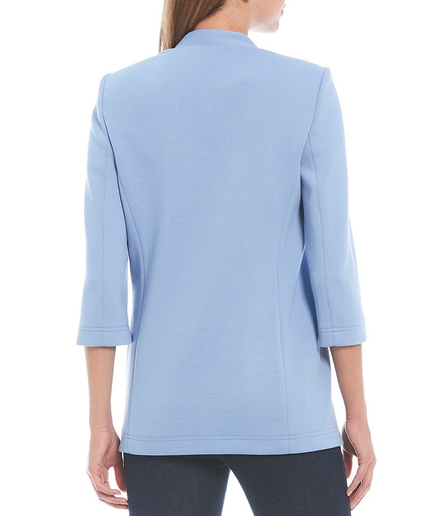 Tommy Hilfiger Ponte Knit 3/4 Sleeve Button Front Cardigan