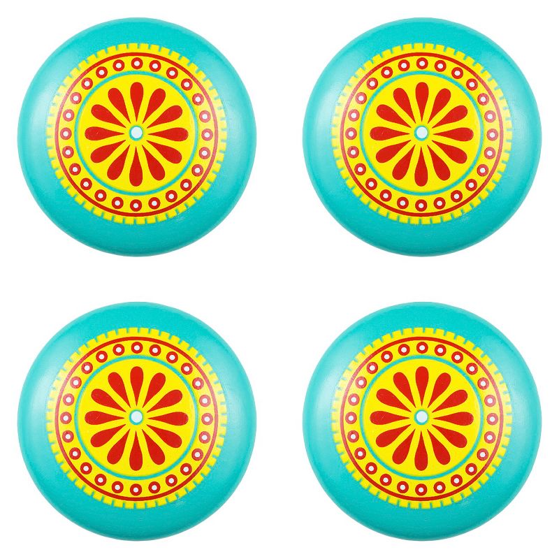 Sumner Street Home Hardware 4pc Paisley Painted Knob Turquoise