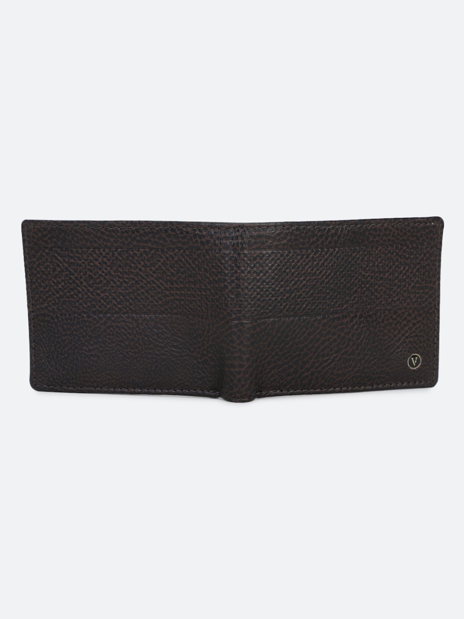 Van Heusen Black Leather Textured Bi-Fold Wallet with Key Chain Gift Set