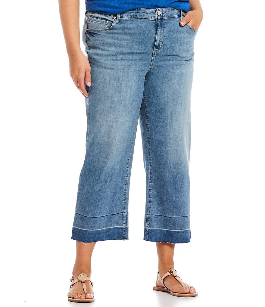 Code Bleu Plus Size Wide Leg Crop Jeans