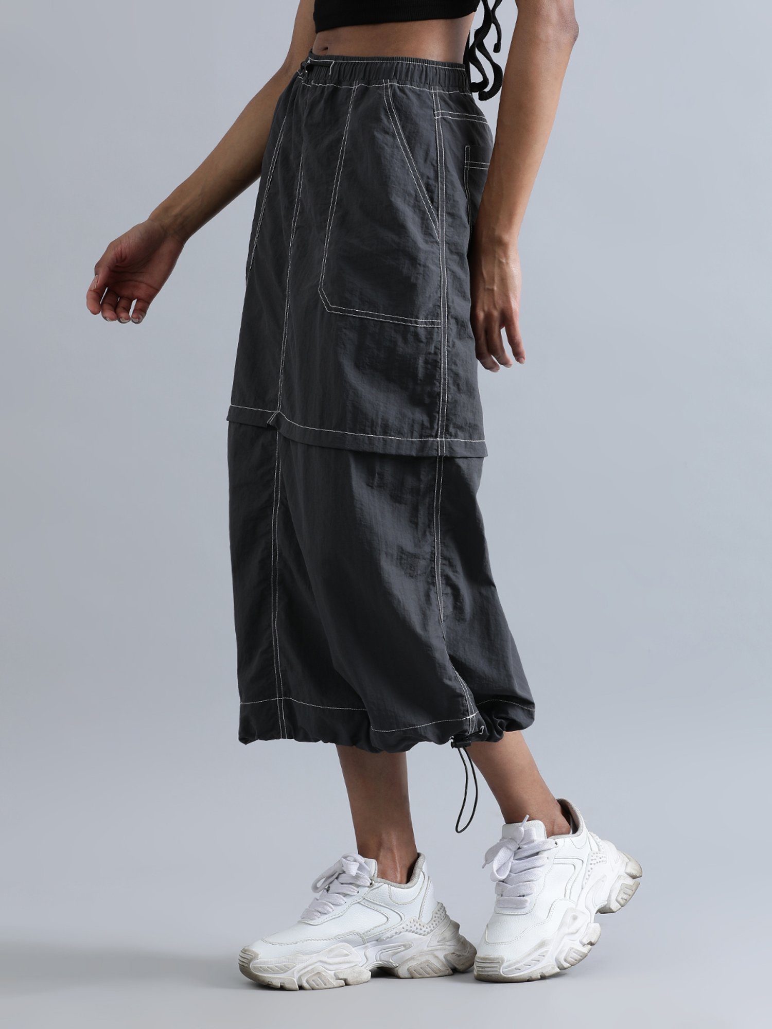 Bene Kleed Medium Grey Midi Skirt