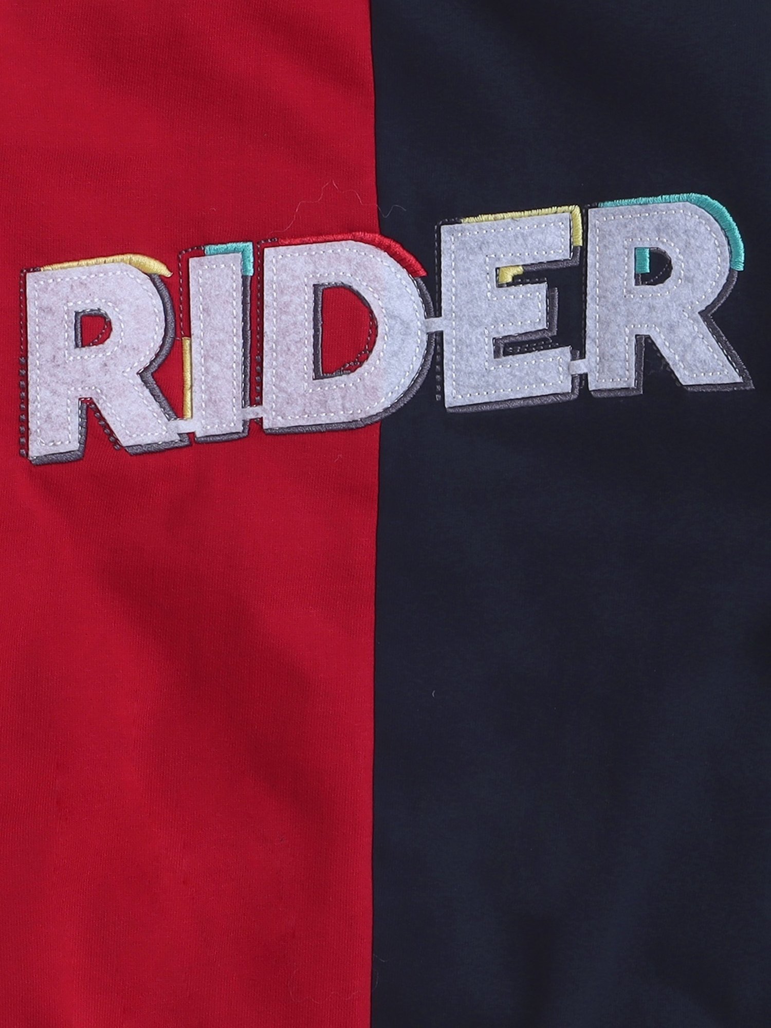 Bumzee Kids Multi Cotton Color Block Pattern Sweatshirt