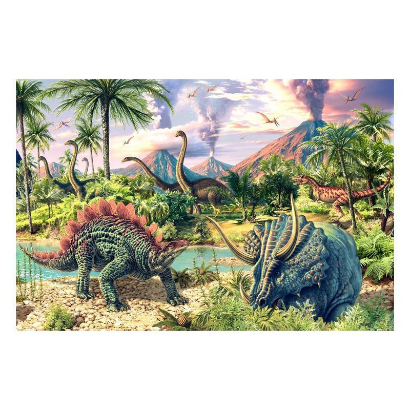 Wuundentoy Gold Edition:  Dinosaur Volcanoes Kids' Jigsaw Puzzle - 100pc