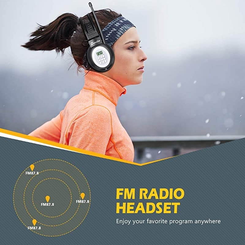 Walkman Headphone Radio FM Stereo Headset Radio Receiver