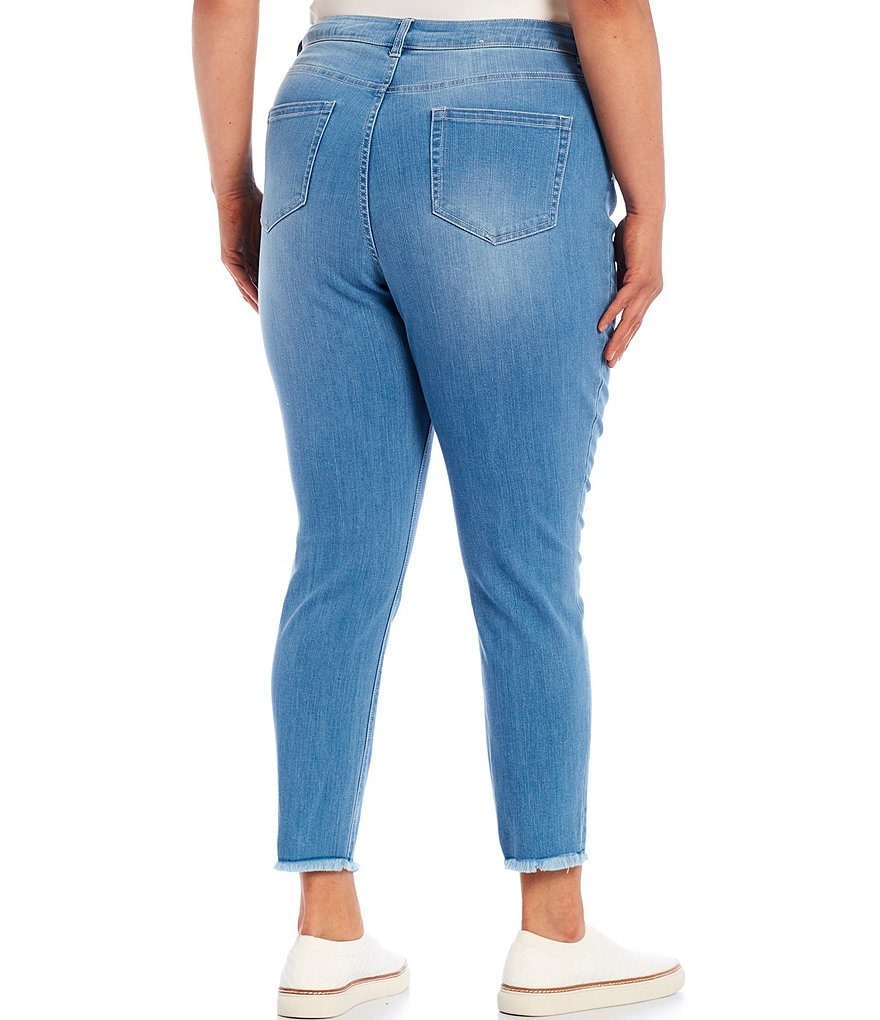 Vince Camuto Plus Size 5-Pocket Released Hem Jeans