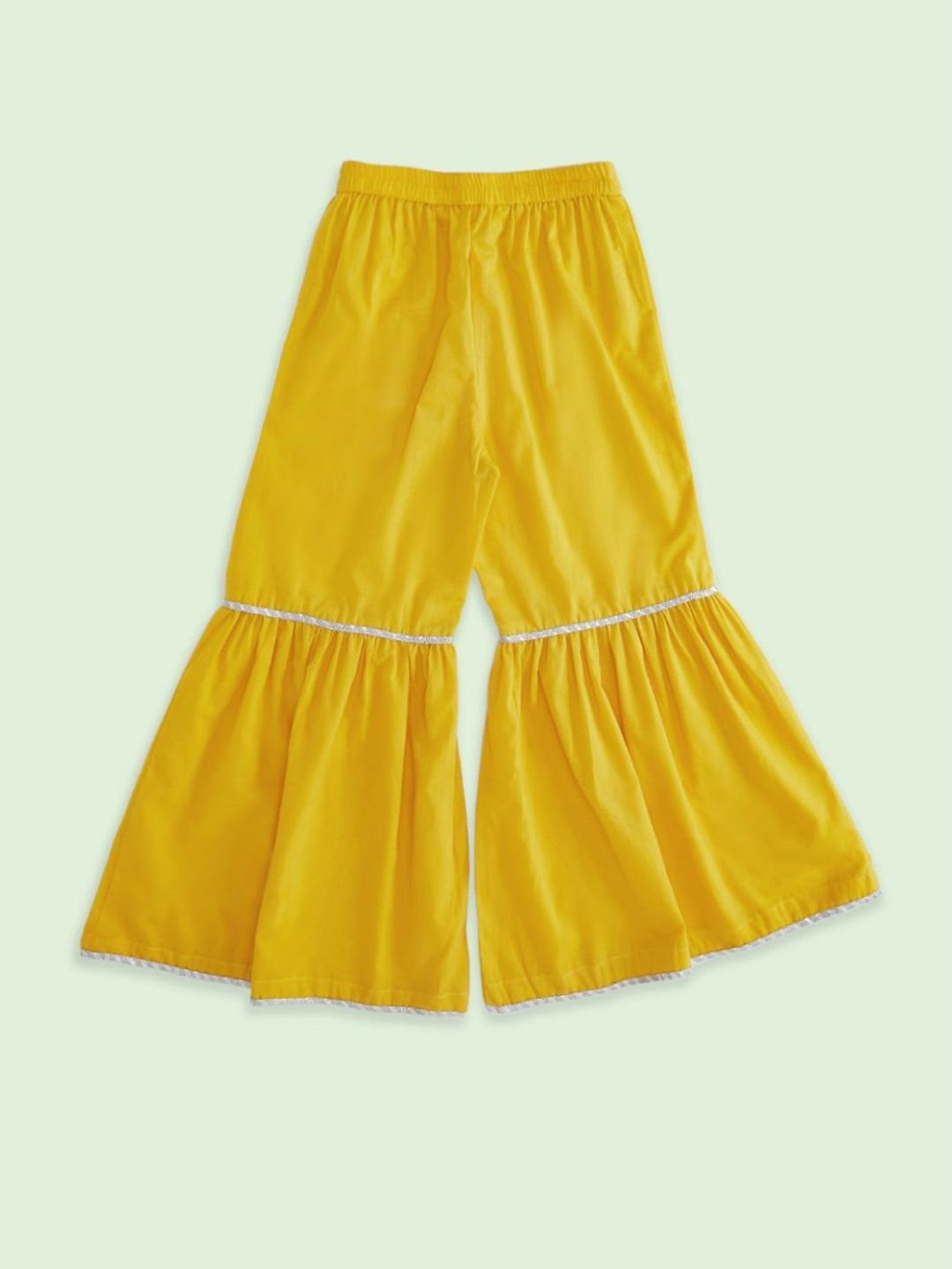 Akkriti by Pantaloons Kids Maroon & Yellow Cotton Printed Kurta Set